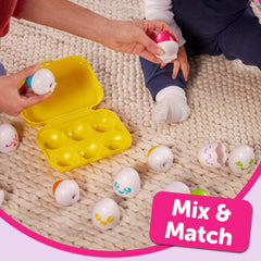 TOMY Toomies press-head chicks squeak, adding engaging sensory feedback