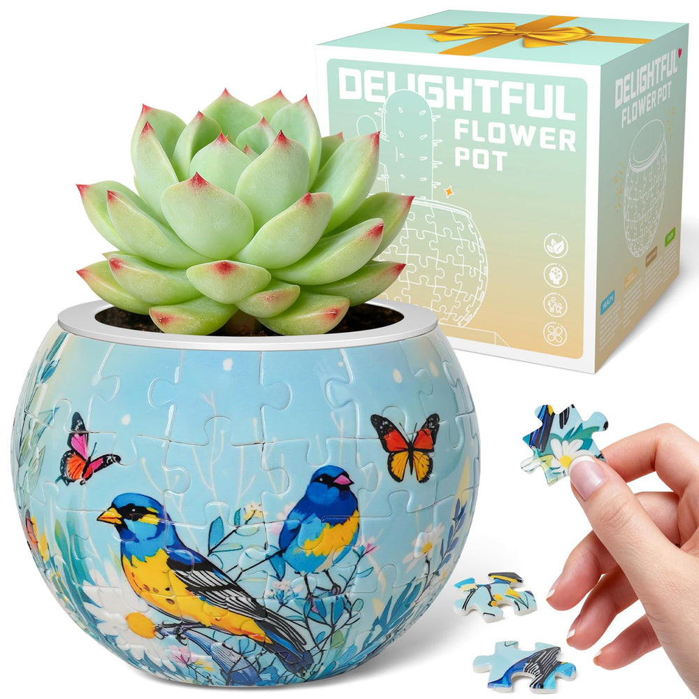 TONADEAT 3D Puzzles Flower Pots assembly shows a fun family activity and decorative planter