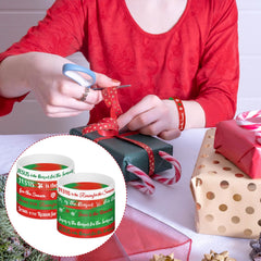 Tondiamo Christmas colors red green design with mistletoe adds festive appeal.