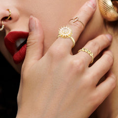 Tondiamo Open adjustable ring provides comfortable fit for many fingers