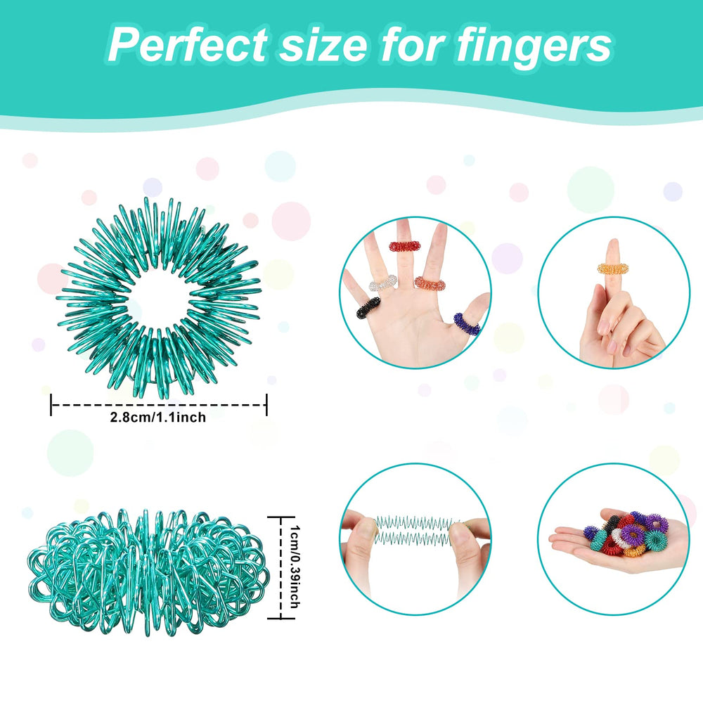 Tondiamo green spiky ring supports tactile stress relief.