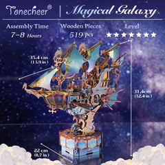 Tonecheer wooden body detail showcases craftsmanship for display.