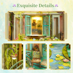 Tonecheer wooden miniature house 3D puzzle adds tactile build-ahead charm.