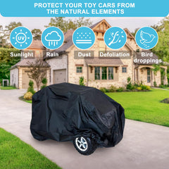 Tonhui Kids Ride-On Cover dust-proof design shields wheels and seats.