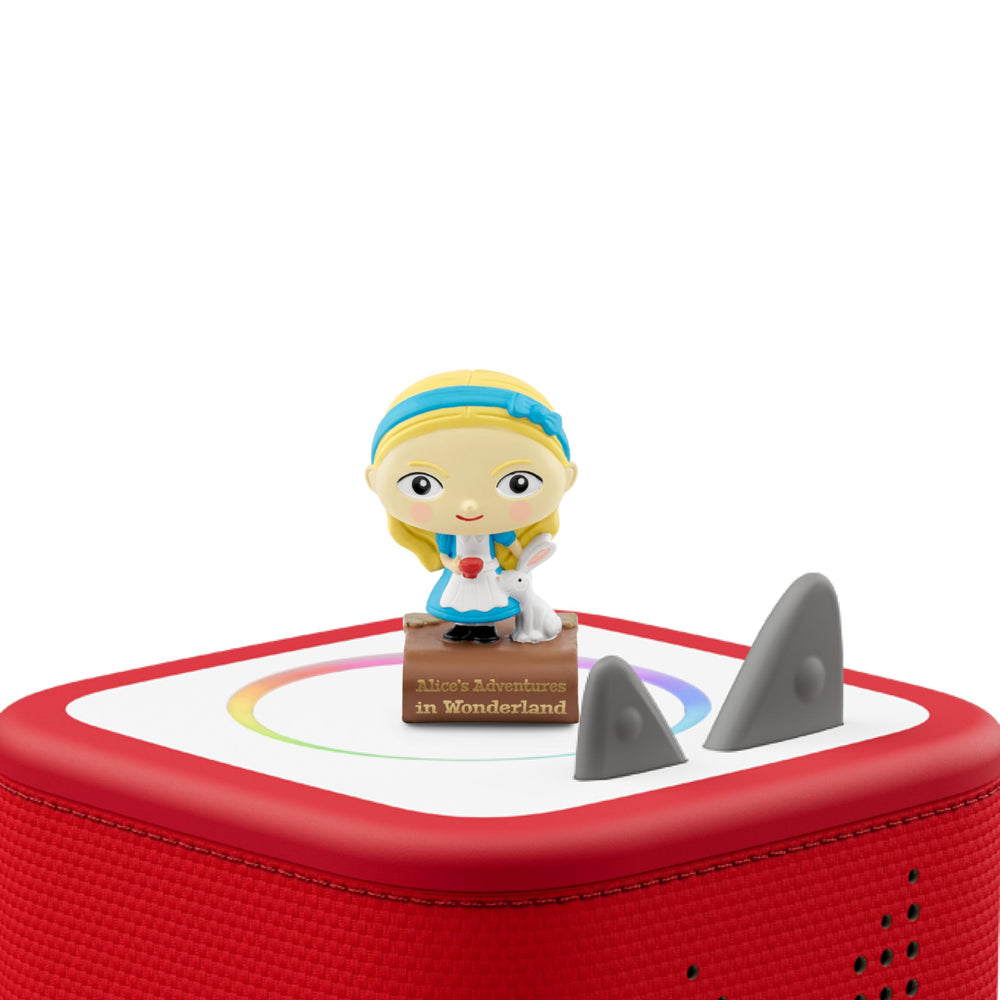 Tonies Alice tea party scene figurine invites kids to explore whimsical moments during audio play.