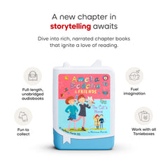Kids listening with Toniebox to Amelia Bedelia stories