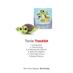 Tonies Bobby sea turtle age and language label for 5+ English content.