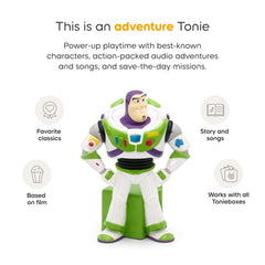 Tonies Buzz Lightyear Toy Story 2 with Toniebox demonstrates easy audio setup.