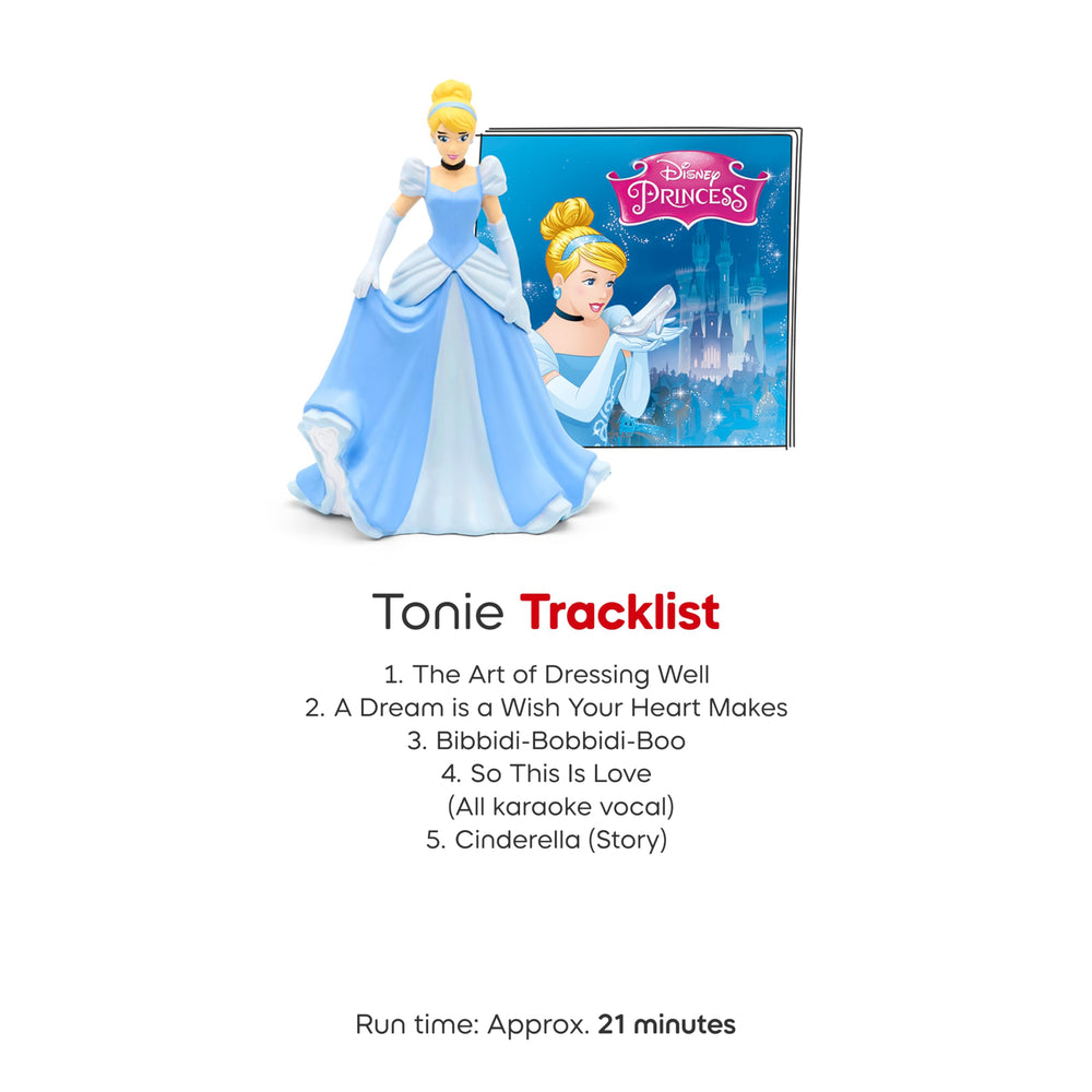 Tonies Cinderella run time approximately 21 minutes for focused listening.