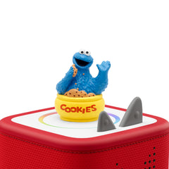 Tonies Cookie Monster audio toy on Sesame Street for kid-friendly listening
