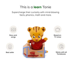 Tonies Daniel the Tiger song list featuring 14 tunes for routines.
