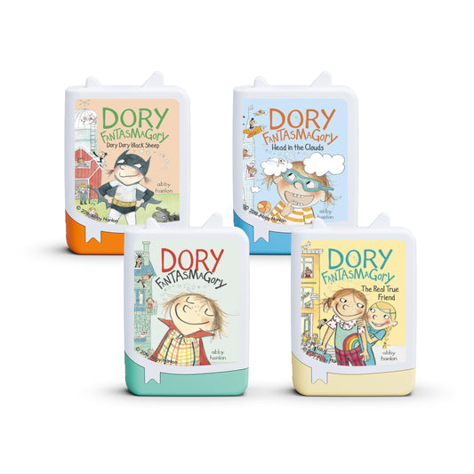Tonies Dory Fantasmagory Audiobook Set cover image showing four stories for imaginative listening