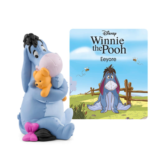 Tonies Eeyore figurine close-up fostering imaginative storytelling and listening