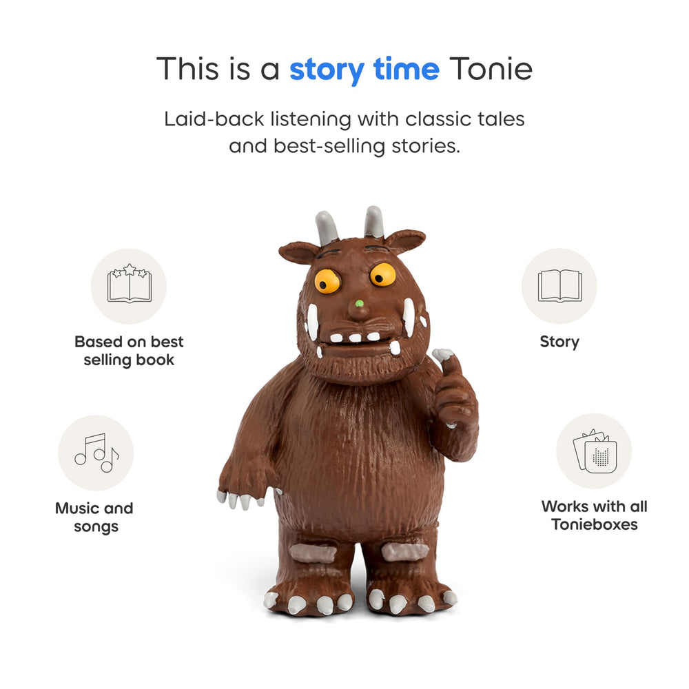 Tonies Gruffalo toy figure detail with child-friendly design.