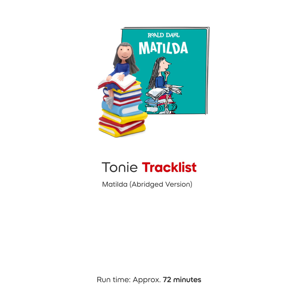 Tonies Matilda tracklist for the abridged Matilda story on Toniebox.