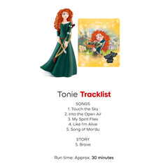 Tonies Merida tracklist highlights five songs and one Brave story.