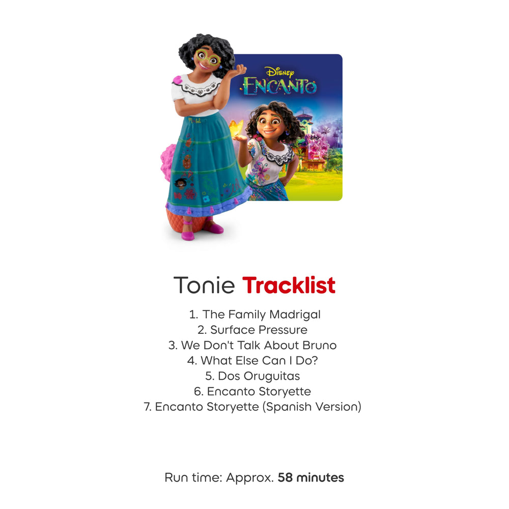 Tonies Mirabel Encanto packaging emphasizes 3+ age suitability and easy gifting.