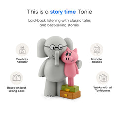 Tonies Mo Willems Elephant & Piggie scene highlighting kindness and friendship themes.