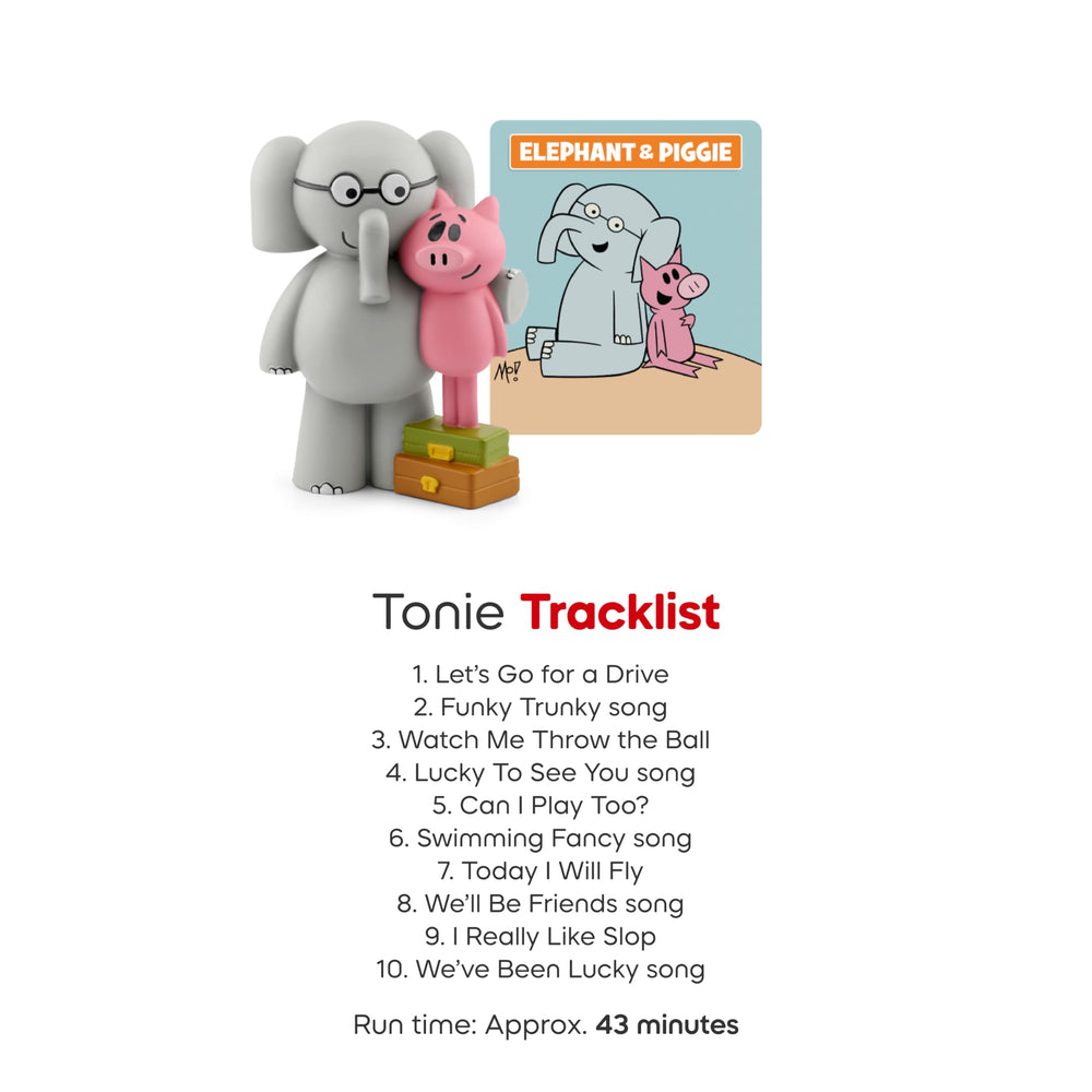 Tonies Mo Willems Elephant & Piggie used with Toniebox for interactive listening.