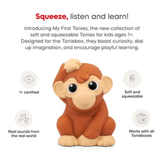 Tonies My First Jungle Set Tiger: soft grip for little hands; sparks curiosity with jungle sounds.
