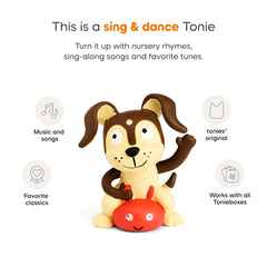 No screens or ads badge on Toniebox 2 emphasizes safe listening.