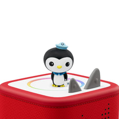 Tonies Peso figure shown with six Octonauts stories, inviting kids to explore sea adventures