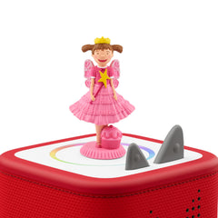 Tonies Pinkalicious figurine in hand invites interactive storytelling.