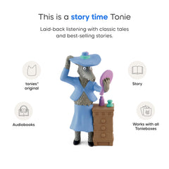 Tonies Revolting Rhymes Goldilocks image—bright storytelling moments encourage listening focus.