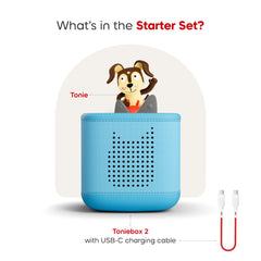 Sleep timer and sunrise alarm on Toniebox guide gentle bed and wake routines.