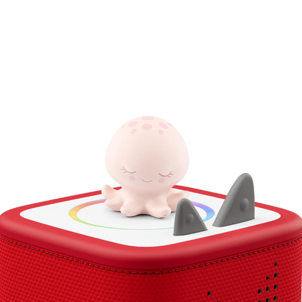 Sleepy Octopus on Toniebox ready to start a calming audio session