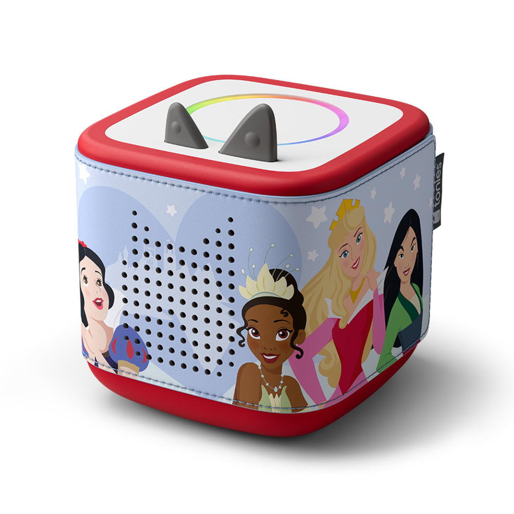 Tonies Disney Princess sleeve on Toniebox 2 adds playful style and protects the surface during play.