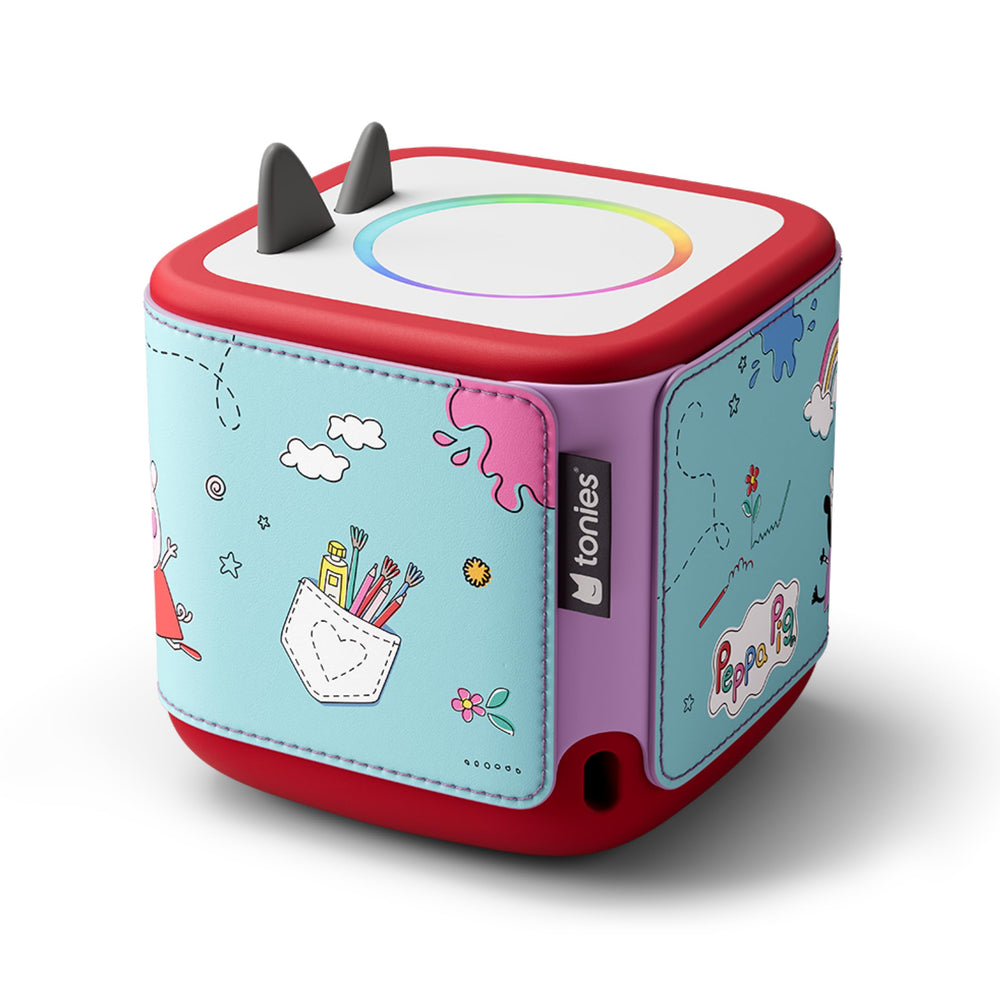 Safe for kids 1+, Tonies sleeve offers worry-free styling.