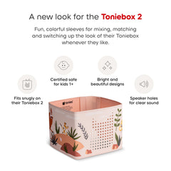 Secure-fit Toniebox 2 sleeve keeps the unit steady during play.