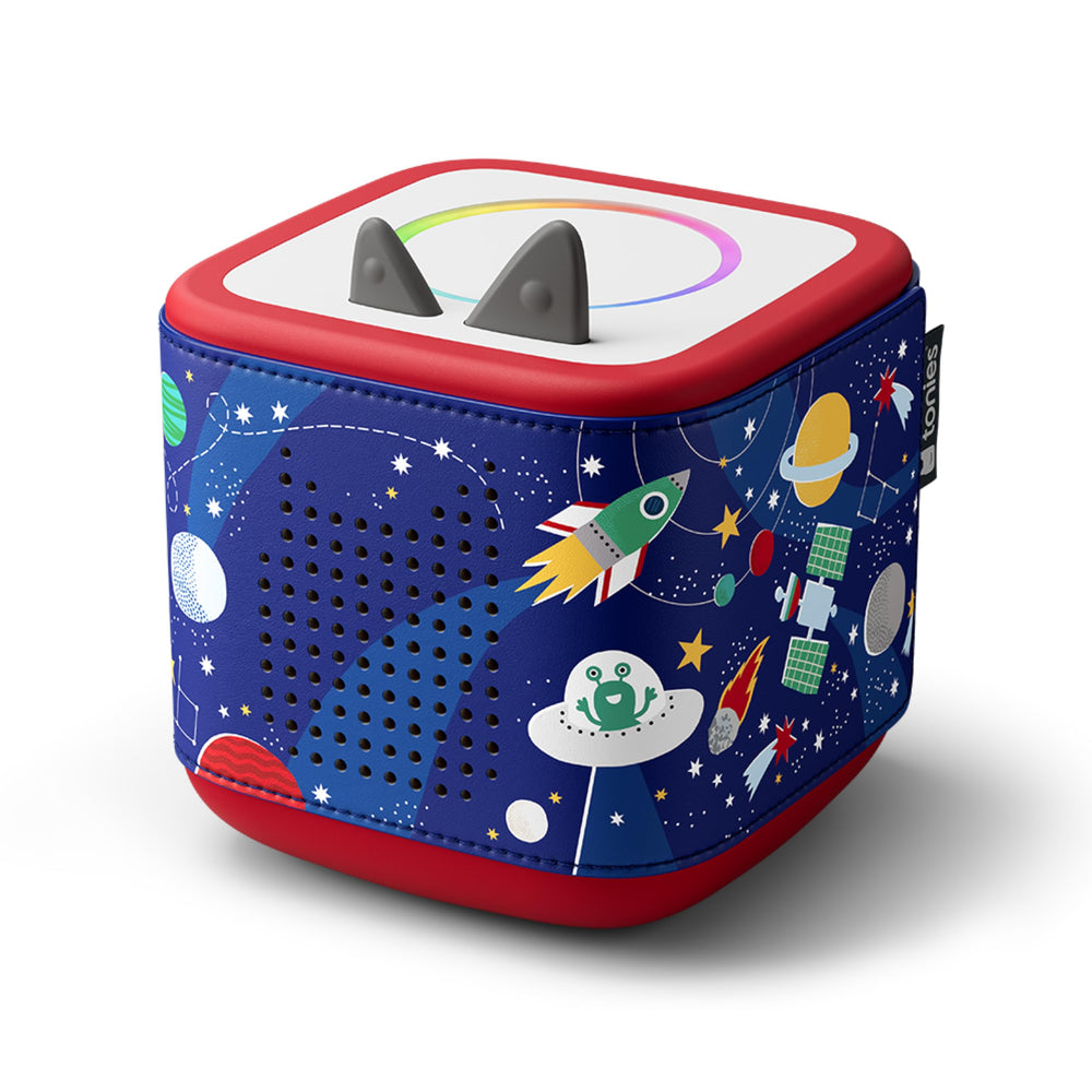 Tonies Space Sleeve first look with bold design for playful Toniebox styling.