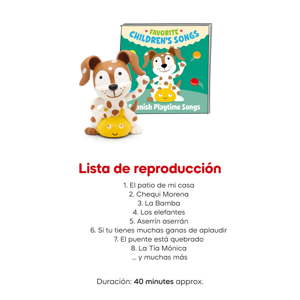 Tonies Spanish Playtime Songs figurine colorful design for playful learning.