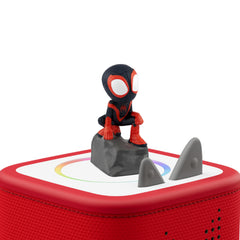 Tonies Spidey Spin figurine side view in a dynamic pose for storytelling.
