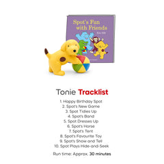 Tonies Spot band performance invites musical exploration and rhythm-friendly storytelling.