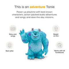 Tonies Sulley toniebox-ready setup demonstrates easy audio playback with a compatible device.