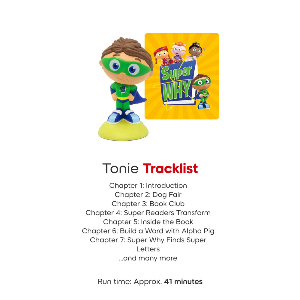 Tonies Super Why! super letters transform scene highlights teamwork.