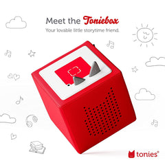 Tonies Toniebox Red side view showing easy one-handed use