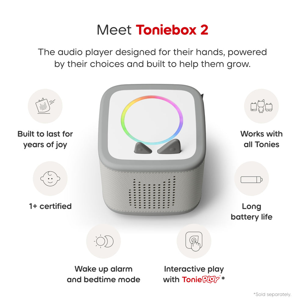 Tonieplay interactive games on Toniebox 2 offer solo or group adventures.