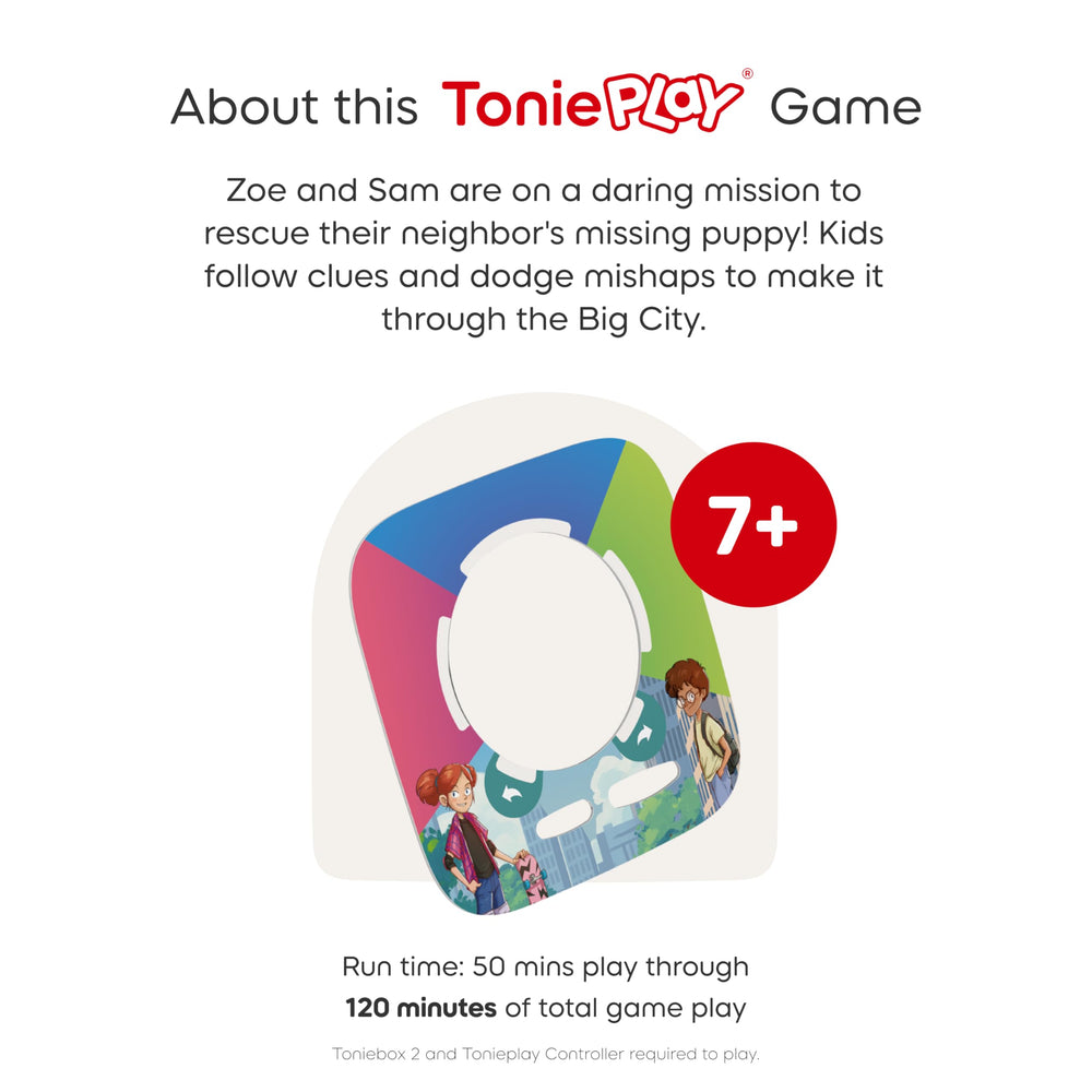 Tonies Tonieplay Mystery Mavericks Zoe-Sam characters bring relatable heroes to life.