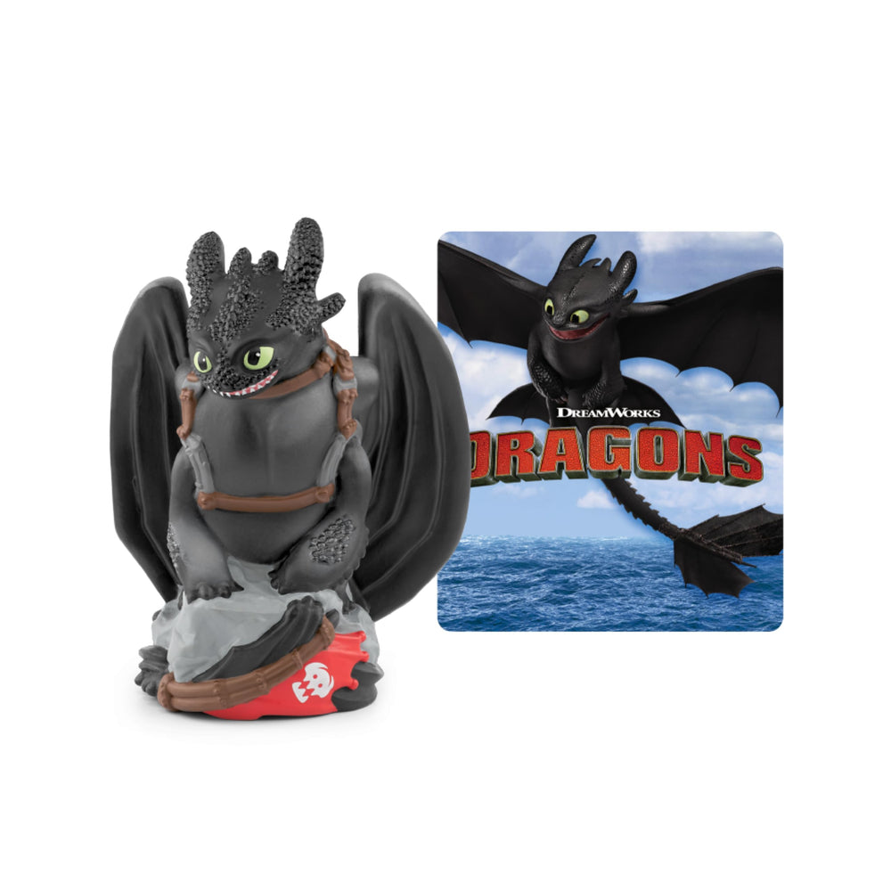 Tonies Toothless figurine ready for Dragons Riders of Berk adventures during playtime.