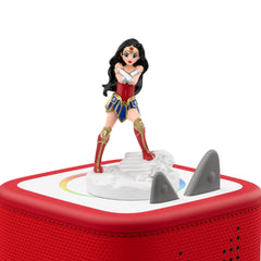 Tonies Wonder Woman tracklist display highlighting seven stories.