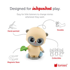 Tonies Yoohoo beside Toniebox, inviting safe, screen-free playtime