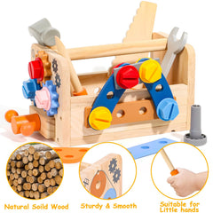 TONZE Kids Tool Set gears-blocks: plastic connectors for easy model crafting.