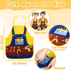 TONZE Kids Tool Set hammer: sturdy wooden tool for safe pounding play.