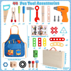 TONZE tool box: portable storage keeps tools organized during play