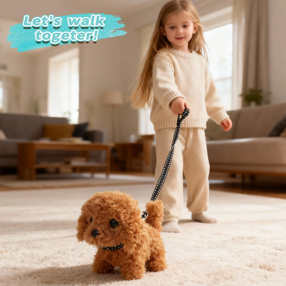 TONZE puppy hair dryer accessory adds realistic grooming for imaginative play.