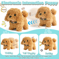 TONZE leash supports pretend walks and caring routines with the robot puppy.